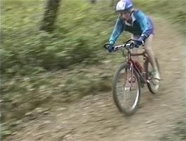 Ben Widger rides the Slalom track through Hembury Woods near Buckfastleigh